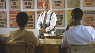 Still image from the film: GEORGE BIZOS ICON